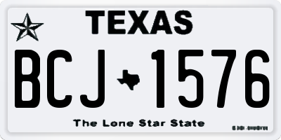 TX license plate BCJ1576