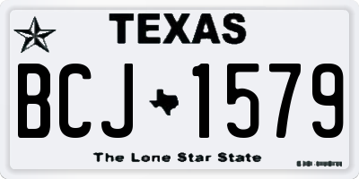 TX license plate BCJ1579