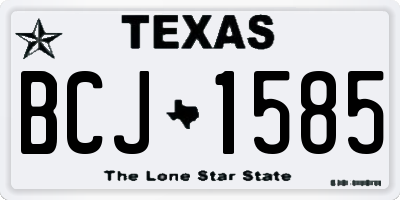 TX license plate BCJ1585
