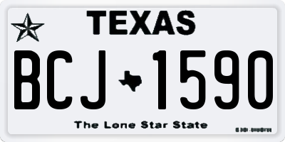 TX license plate BCJ1590