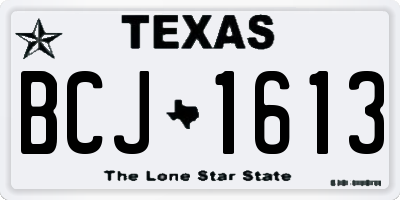 TX license plate BCJ1613