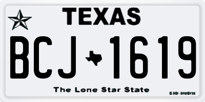 TX license plate BCJ1619