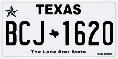 TX license plate BCJ1620