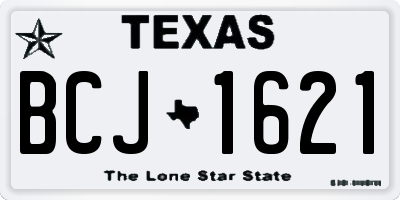 TX license plate BCJ1621