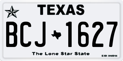 TX license plate BCJ1627