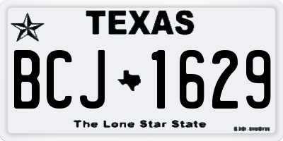 TX license plate BCJ1629