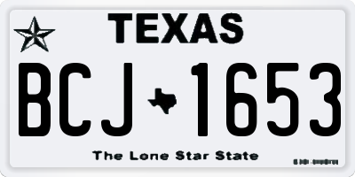 TX license plate BCJ1653