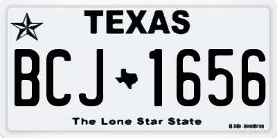 TX license plate BCJ1656