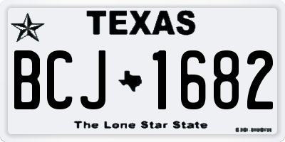 TX license plate BCJ1682