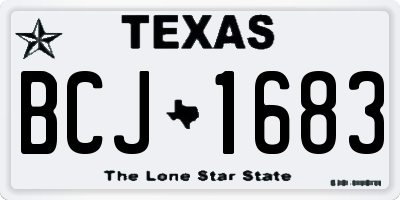 TX license plate BCJ1683