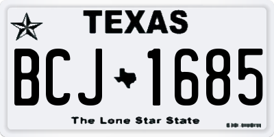TX license plate BCJ1685