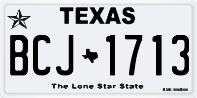 TX license plate BCJ1713