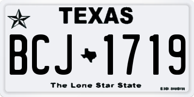 TX license plate BCJ1719