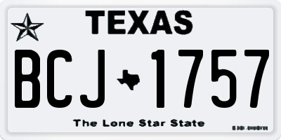 TX license plate BCJ1757