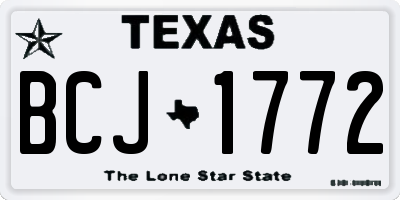 TX license plate BCJ1772