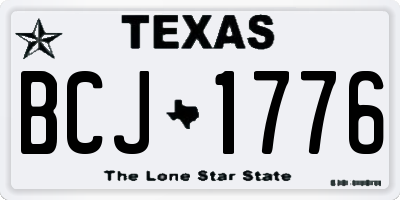 TX license plate BCJ1776