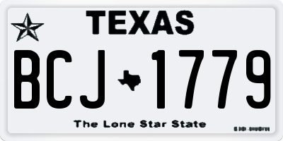 TX license plate BCJ1779