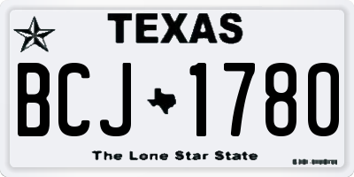 TX license plate BCJ1780