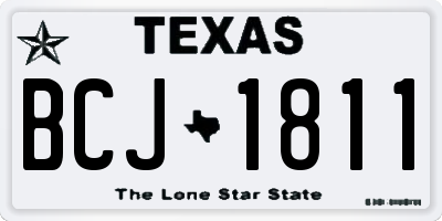 TX license plate BCJ1811