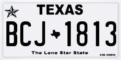 TX license plate BCJ1813