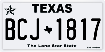 TX license plate BCJ1817