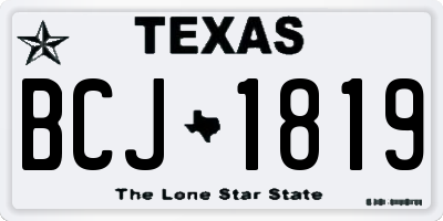 TX license plate BCJ1819