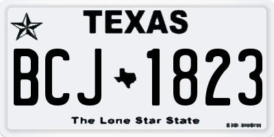 TX license plate BCJ1823