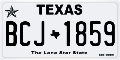 TX license plate BCJ1859