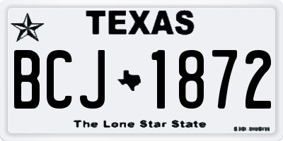 TX license plate BCJ1872