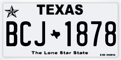 TX license plate BCJ1878