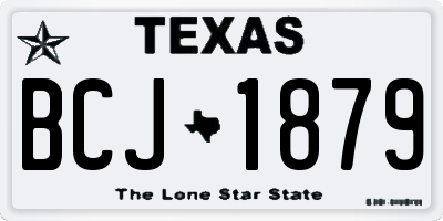 TX license plate BCJ1879
