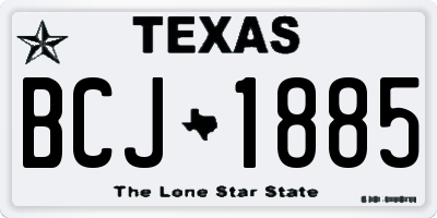 TX license plate BCJ1885