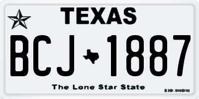 TX license plate BCJ1887