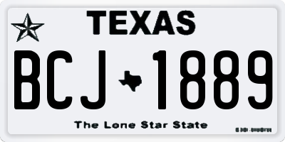 TX license plate BCJ1889