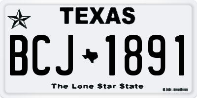 TX license plate BCJ1891