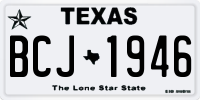 TX license plate BCJ1946