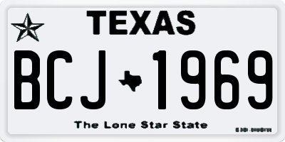 TX license plate BCJ1969