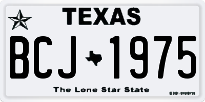 TX license plate BCJ1975
