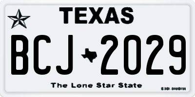 TX license plate BCJ2029