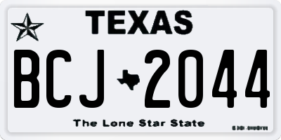 TX license plate BCJ2044