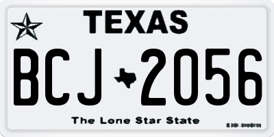 TX license plate BCJ2056