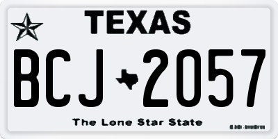 TX license plate BCJ2057