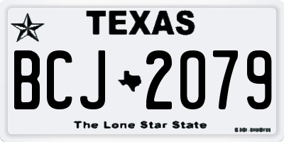 TX license plate BCJ2079