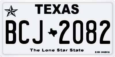 TX license plate BCJ2082