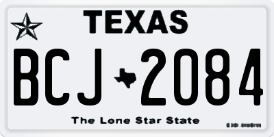 TX license plate BCJ2084