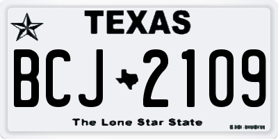 TX license plate BCJ2109