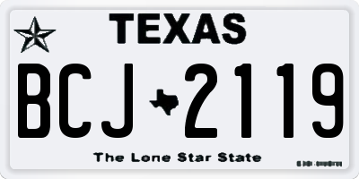 TX license plate BCJ2119