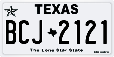 TX license plate BCJ2121