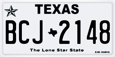TX license plate BCJ2148