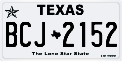 TX license plate BCJ2152